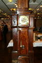 William Hornblower, London. Early 18th Century. Longcase movement. New case made to house an early 18th century movement. The overall shape and size have been taken from period cases and it has been made in the traditional manner. The oak case has been veneered with thick cut veneers of walnut using pearl glue and all the fittings are made in the traditional style. The case has been bleached, stained, polished and even lightly distressed
to blend in with the age of the movement. 