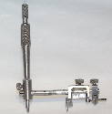Marking beam compass with vernier adjustment.